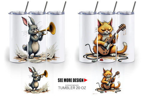 Tumbler Music Critters Sublimation artnoy 