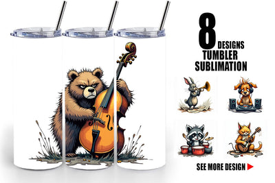 Tumbler Music Critters Sublimation artnoy 