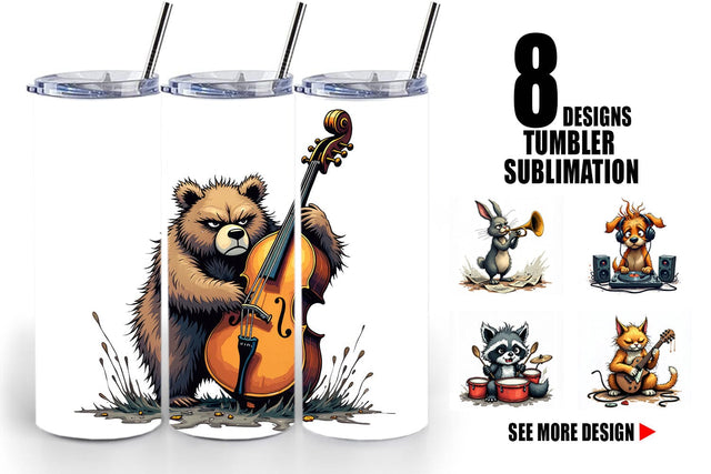 Tumbler Music Critters Sublimation artnoy 