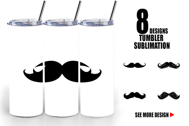 Tumbler Mustache Sublimation artnoy 
