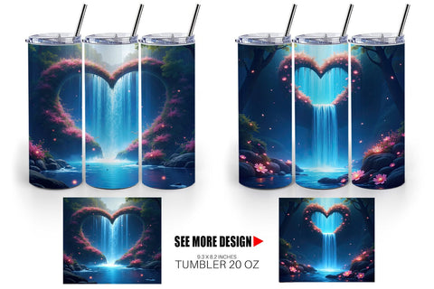 Tumbler Mystic Waterfall Sublimation artnoy 