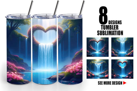 Tumbler Mystic Waterfall Sublimation artnoy 