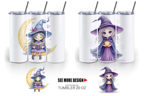 Tumbler Mystical Witch Dolls Sublimation artnoy 
