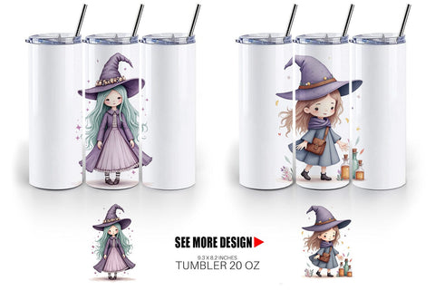Tumbler Mystical Witch Dolls Sublimation artnoy 