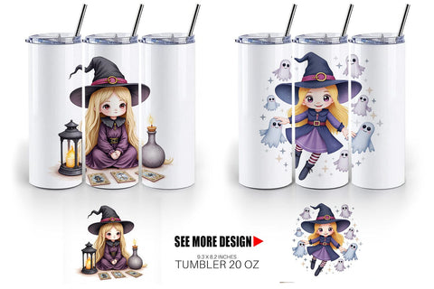 Tumbler Mystical Witch Dolls Sublimation artnoy 