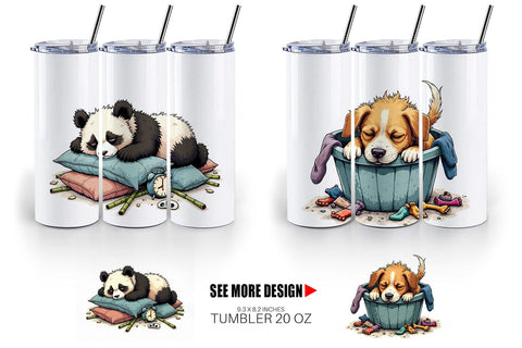 Tumbler Nap Chaos Critters Sublimation artnoy 