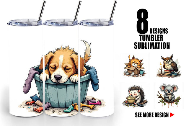 Tumbler Nap Chaos Critters Sublimation artnoy 