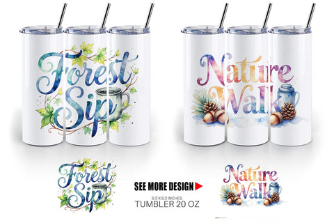 Tumbler Nature Forest Coffee Quotes Sublimation artnoy 