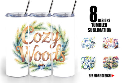 Tumbler Nature Forest Coffee Quotes Sublimation artnoy 