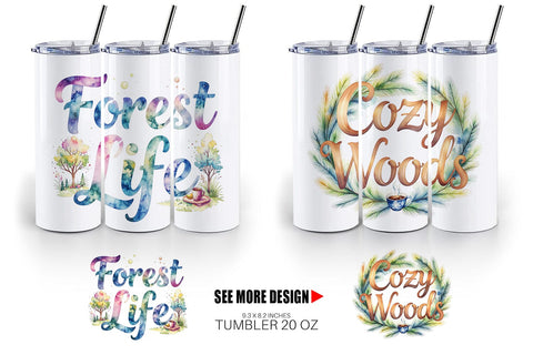 Tumbler Nature Forest Coffee Quotes Sublimation artnoy 
