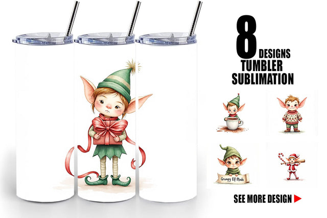 Tumbler Naughty Elves Sublimation artnoy 