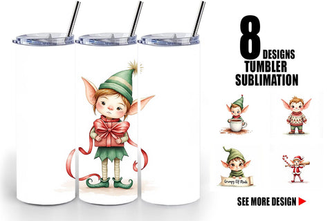 Tumbler Naughty Elves Sublimation artnoy 