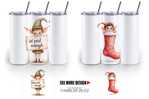 Tumbler Naughty Elves Sublimation artnoy 