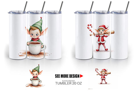 Tumbler Naughty Elves Sublimation artnoy 
