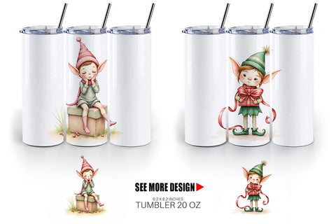 Tumbler Naughty Elves Sublimation artnoy 