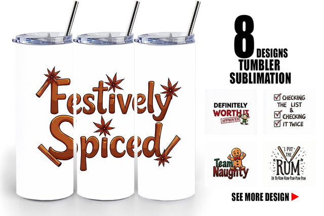 Tumbler Naughty List Funny Christmas Sublimation artnoy 