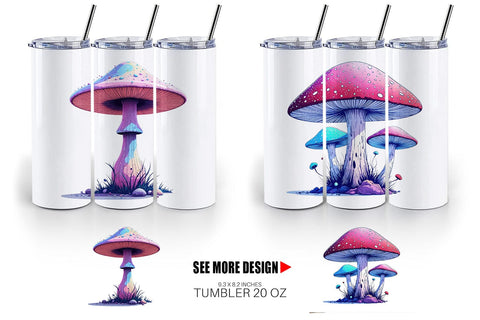 Tumbler Nebula Mushrooms Sublimation artnoy 
