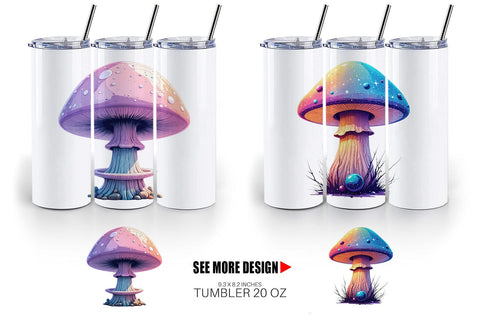 Tumbler Nebula Mushrooms Sublimation artnoy 