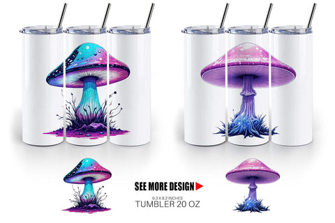 Tumbler Nebula Mushrooms Sublimation artnoy 