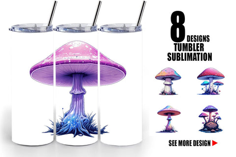 Tumbler Nebula Mushrooms Sublimation artnoy 