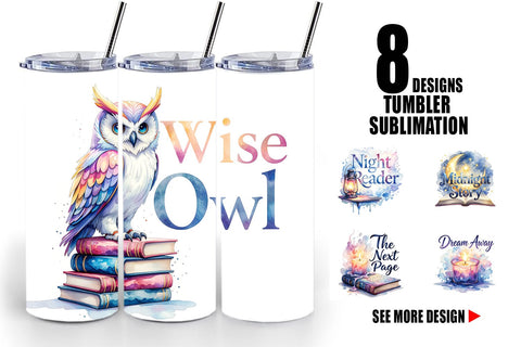 Tumbler Night Owl Quotes Sublimation artnoy 
