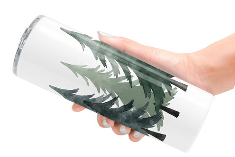 Tumbler Nordic Winter Watercolor Christmas Sublimation artnoy 