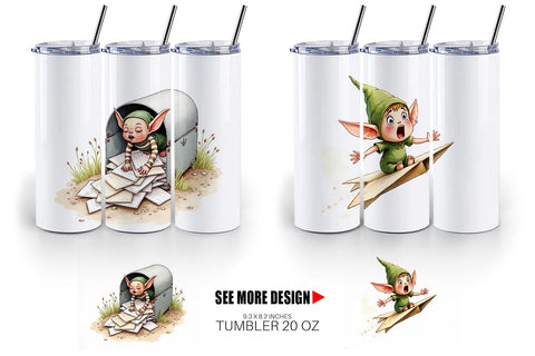 Tumbler North Pole Mailroom Mayhem Sublimation artnoy 