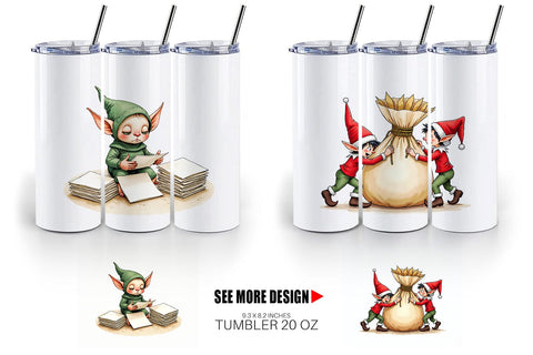 Tumbler North Pole Mailroom Mayhem Sublimation artnoy 