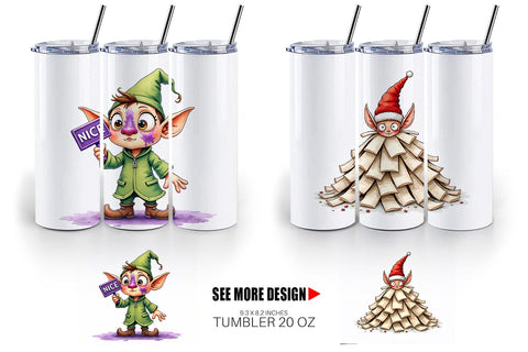 Tumbler North Pole Mailroom Mayhem Sublimation artnoy 