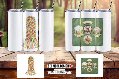 Tumbler Nostalgic Camp Souvenir Watercolor Sublimation artnoy 