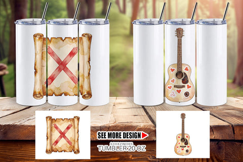 Tumbler Nostalgic Camp Souvenir Watercolor Sublimation artnoy 