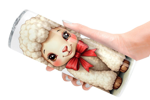 Tumbler Nostalgic Christmas Plush Toys Watercolor Sublimation artnoy 