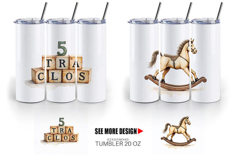 Tumbler Nostalgic Christmas Toys Sublimation artnoy 