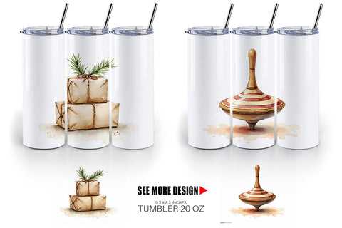 Tumbler Nostalgic Christmas Toys Sublimation artnoy 
