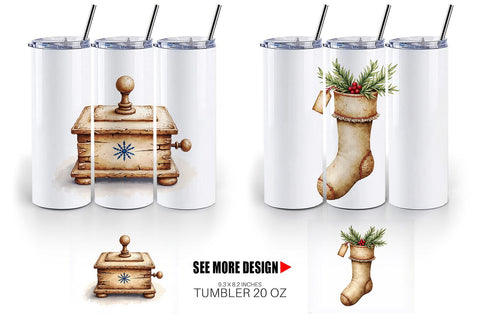 Tumbler Nostalgic Christmas Toys Sublimation artnoy 