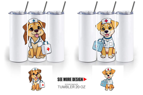 Tumbler Nurse Dog Sublimation artnoy 