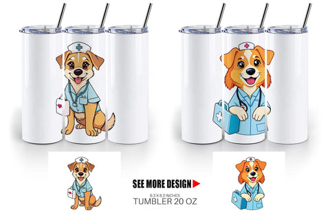 Tumbler Nurse Dog Sublimation artnoy 