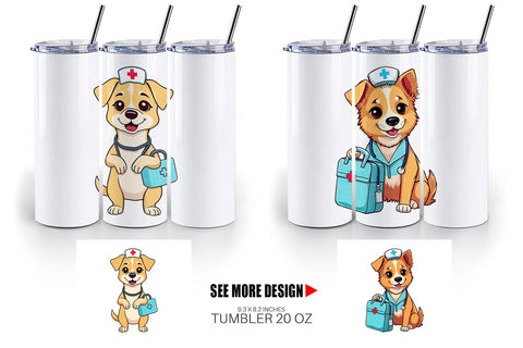Tumbler Nurse Dog Sublimation artnoy 
