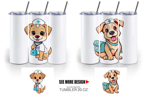 Tumbler Nurse Dog Sublimation artnoy 