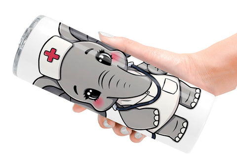 Tumbler Nurse Elephant Sublimation artnoy 