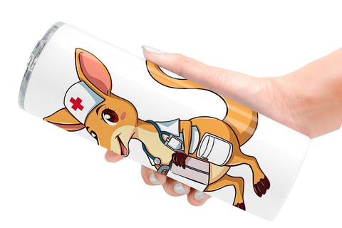 Tumbler Nurse Kangaroo Sublimation artnoy 