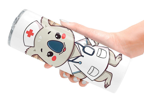 Tumbler Nurse Koala Sublimation artnoy 