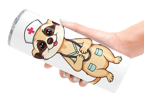 Tumbler Nurse Meerkat Sublimation artnoy 