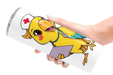 Tumbler Nurse Parrot Sublimation artnoy 