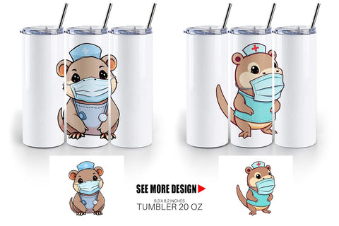 Tumbler Nurse Platypus Sublimation artnoy 