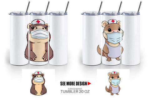 Tumbler Nurse Platypus Sublimation artnoy 