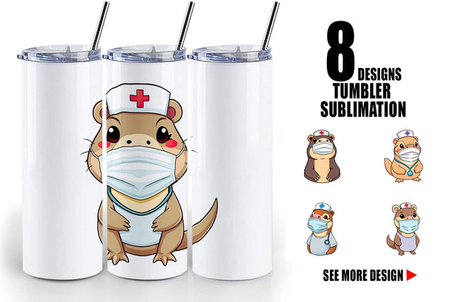 Tumbler Nurse Platypus Sublimation artnoy 