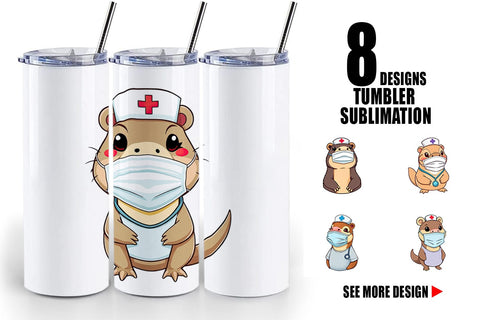 Tumbler Nurse Platypus Sublimation artnoy 