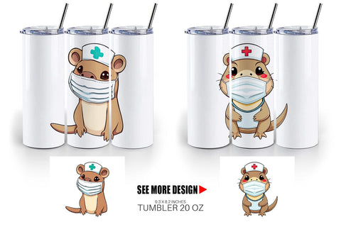 Tumbler Nurse Platypus Sublimation artnoy 