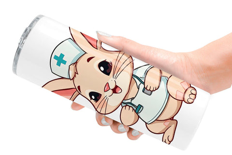 Tumbler Nurse Rabbit Sublimation artnoy 